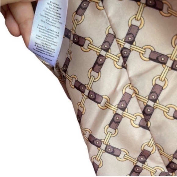 TALBOTS Quilted Knee Length Snap Closure Jacket Size Medium - Picture 6 of 11